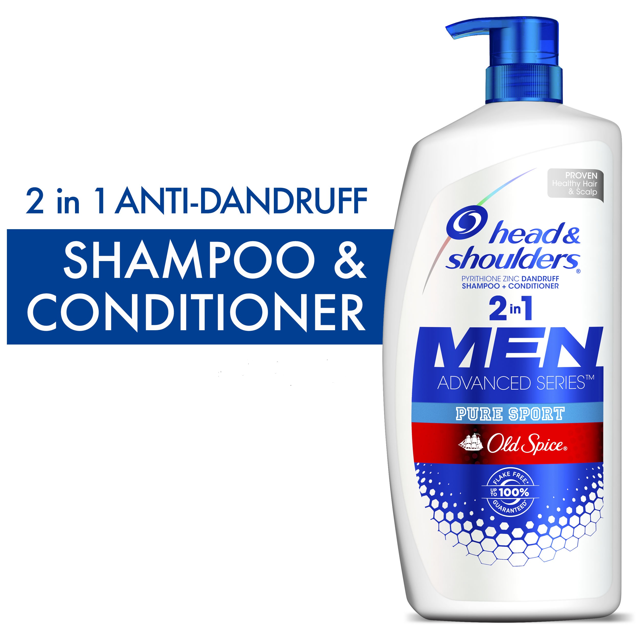 Dầu gội xả 2in1 Head & Shoulders Old Spice for Men Advanced Series Pure Sport của Mexico chai 380ml và 950ml