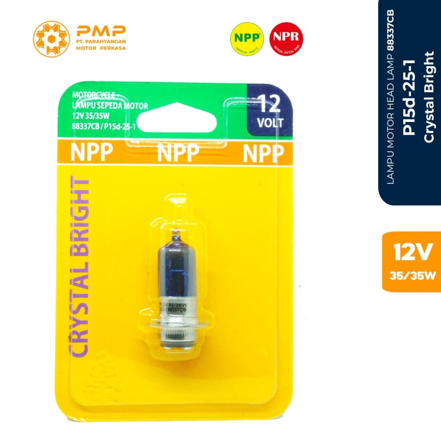 NPP Lampu Motor Bohlam Halogen Lampu depan 88337CB F1 ZR Satria FU Harga 28,860 rupiah*Gratis Ongkir