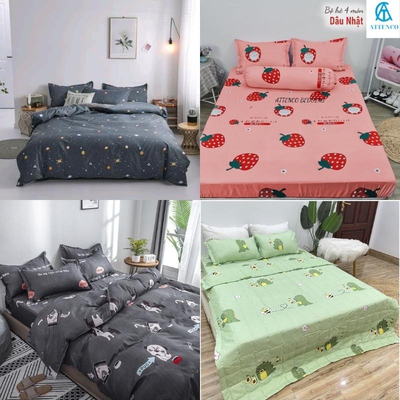 chăn ga gối cotton giường 🛏1m2/1m6/1m8/2m2🛏 dài 2m nệm cao 10cm bán lẻ từng món