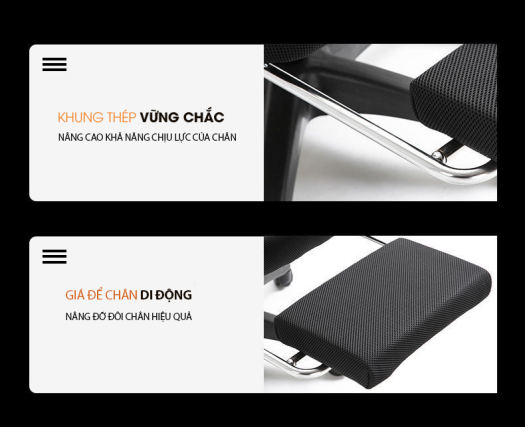 Ghế Văn Phòng Ngả Lưng Kèm Gác Chân - Ghế Làm Việc Chân Xoay Ngả Lưng Cao Cấp