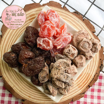 Xí Muội Thịt - Xí Muội Mơ - Xí Muội Đào - Ô Mai Mận 500g - Shop Mẹ Bắp