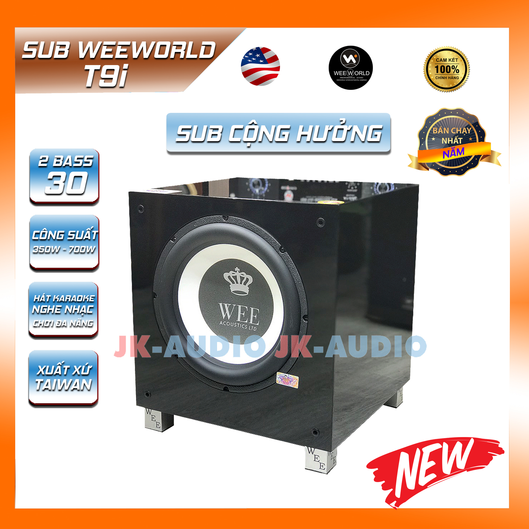 Loa sub cộng hưởng chính hãng Weeworld T9i