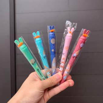 Bút máy xóa được hình thỏ có piston bơm mực, Bút mực xóa được tặng kèm ống mực xóa được