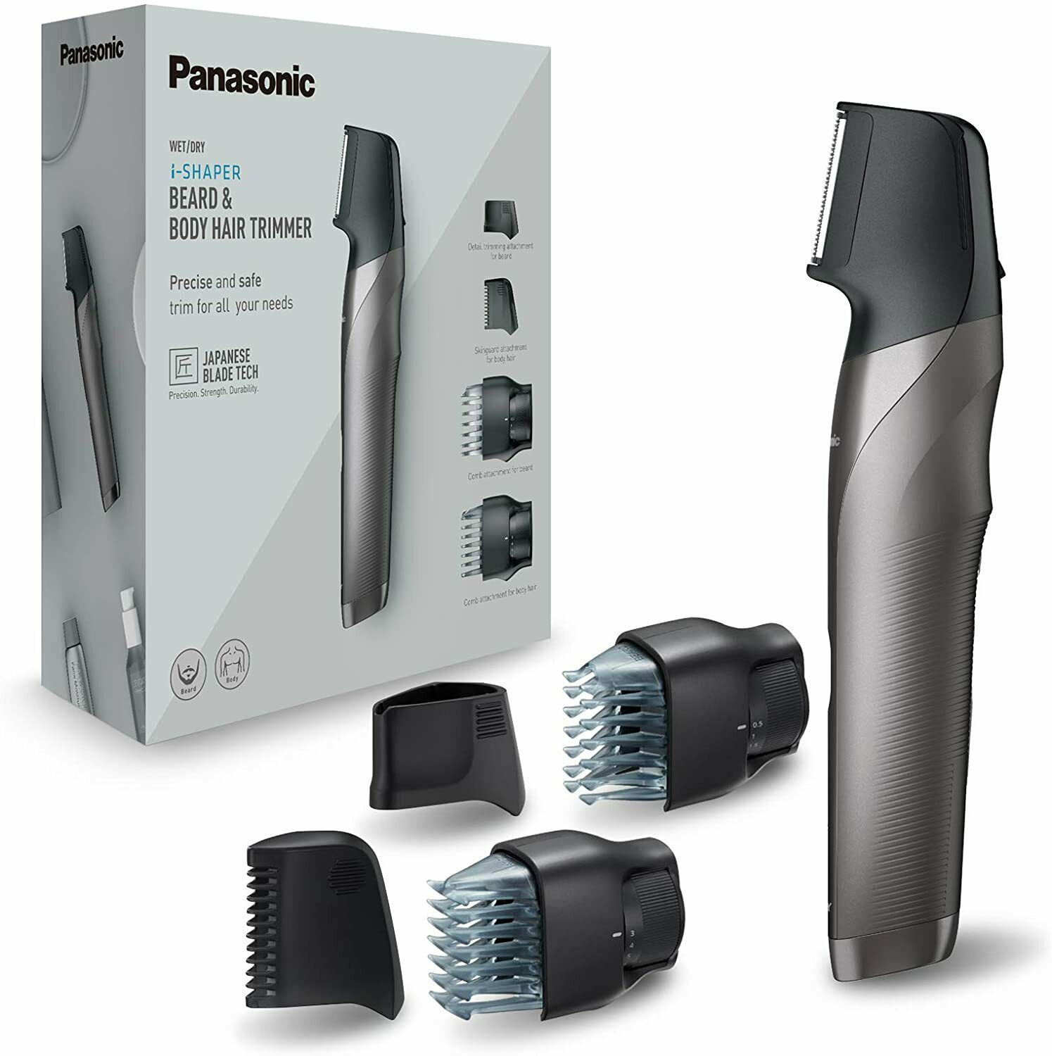 Panasonic Electric Body Hair Trimmer and Groomer for Men ER-GK60, Cordless,  Wet/Dry with 3 Comb Attachments, Washable | Lazada Singapore
