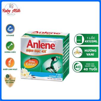 Lốc 4 hộp sữa nước Anlene đậm đặc 4x vani 125ml x 4