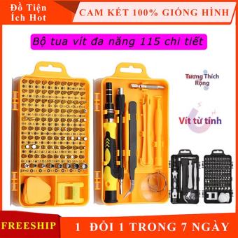 Bộ tua vít mini 115 chi tiết, bộ tua vít đa năng nhật bản bằng thép hợp kim siêu cứng - Bộ dụng cụ tua vít mini đa chức năng tích hợp sửa chữa điện thoại, laptop, camera