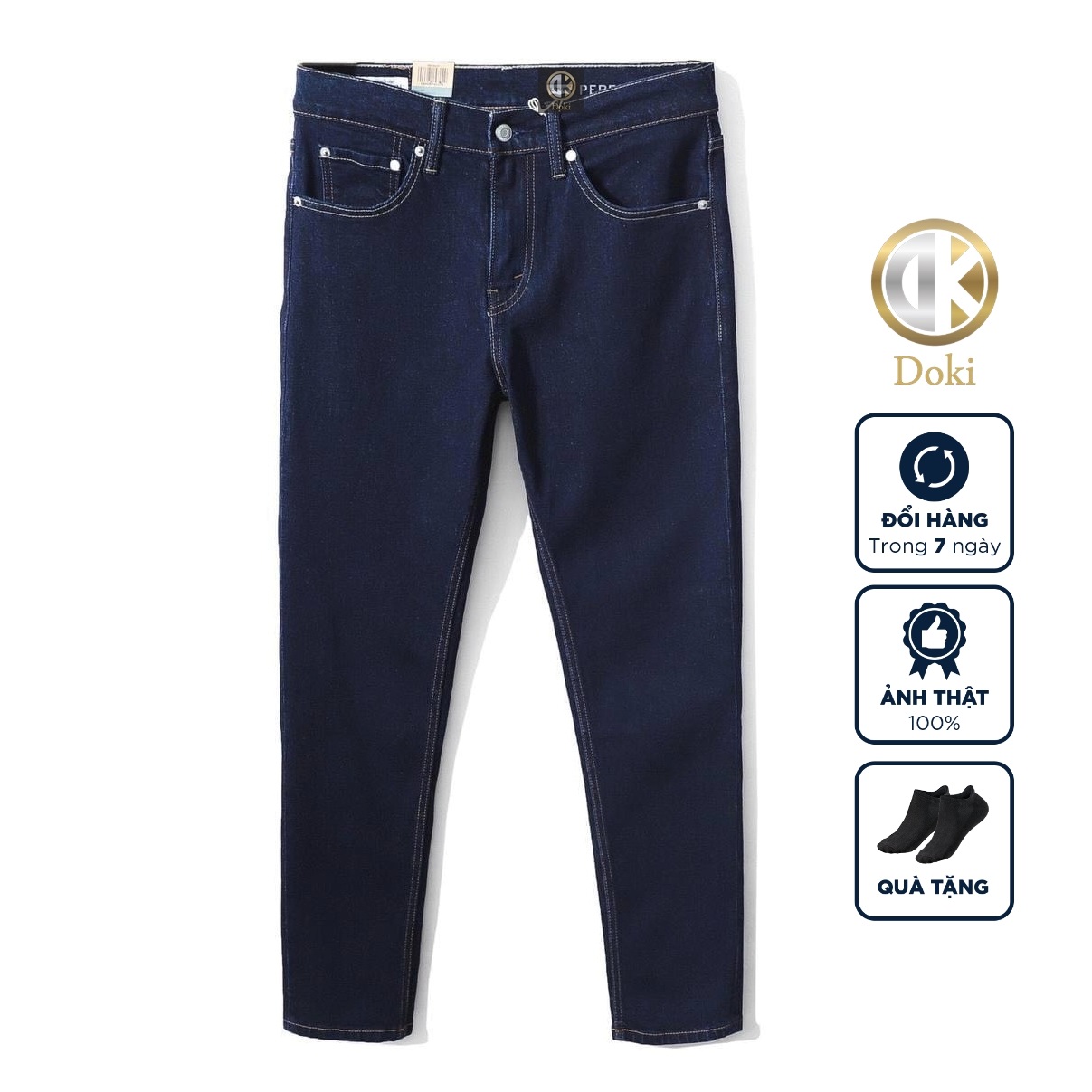 Quần Jean Nam Xanh Than XT-01 Quần bò nam dáng đứng, ôm nhẹ, chất vải co giãn, thoáng mát, ống 17-18 - DK