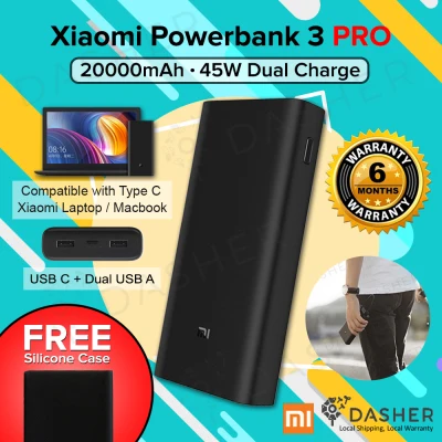 Xiaomi Mi Powerbank 3 PRO 20000mAh Gen 3 Fast Charging USB 45W 3 Outputs Charge Laptop Power Bank (PLM07ZM) (2)