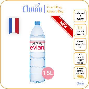 Nước Khoáng Evian 1.5L [Thùng12 Chai] Chuẩn Store 24h.