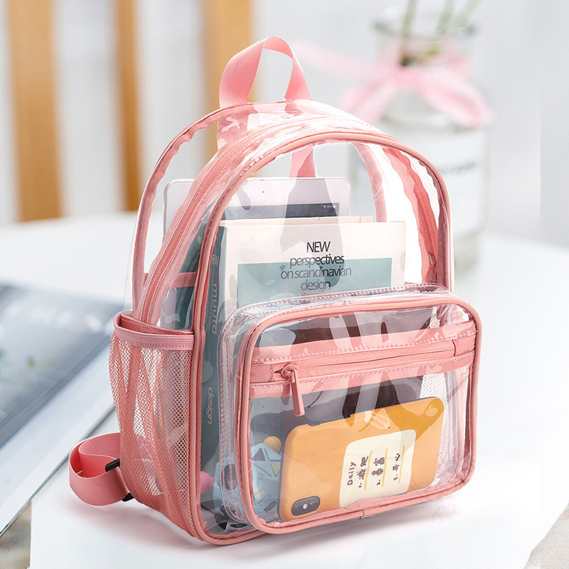 【YIDEA HONGKONG Transparent Rucksack, Active Backpack, Durable Nylon, Waterproof, Unisex, Clear Back for Work, Travel, Concerts, Sports