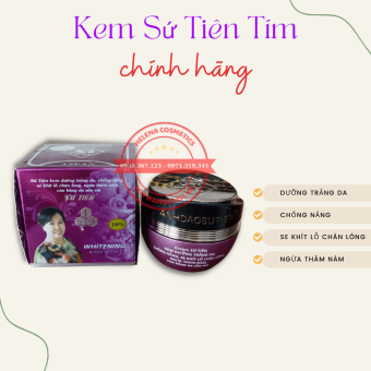 Kem sứ tiên tím mỹ phẩm Anh Đào nám trắng da chống nắng 10g - Helena Cosmetics