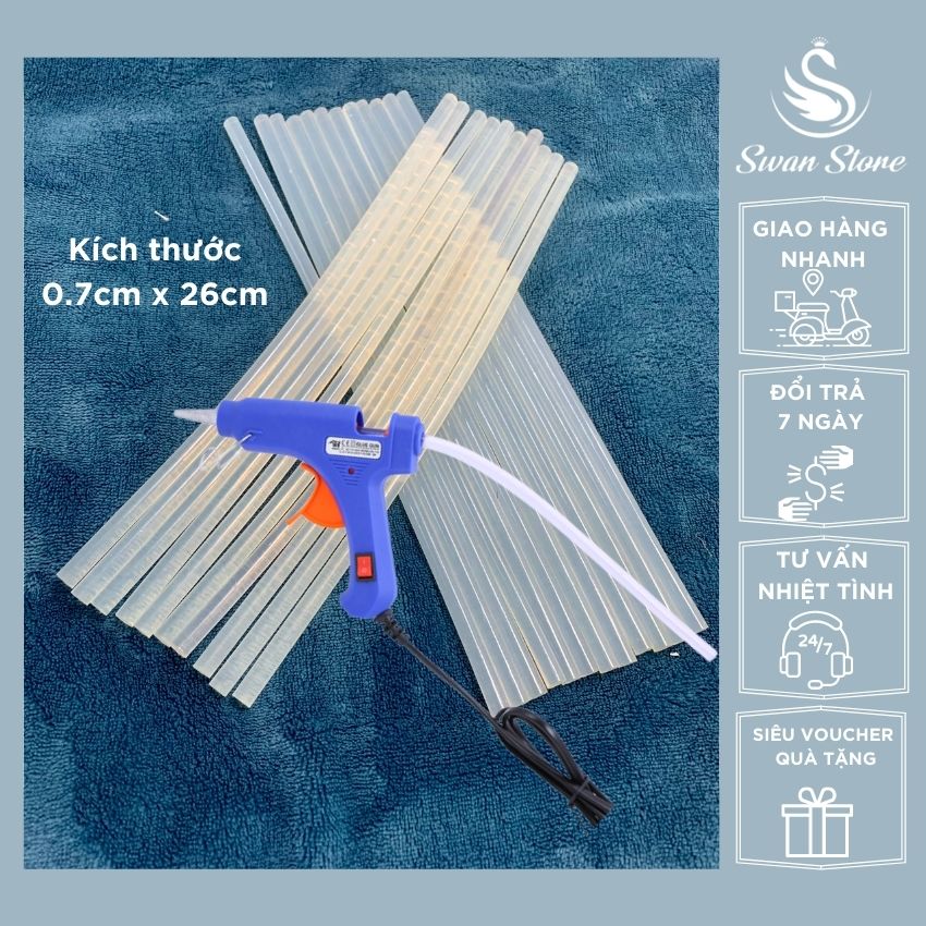Keo nến Nhỏ Silicon loại tốt, Keo bắn súng nhỏ 5 cây sữ dụng cho súng bắn keo nhỏ 20w.