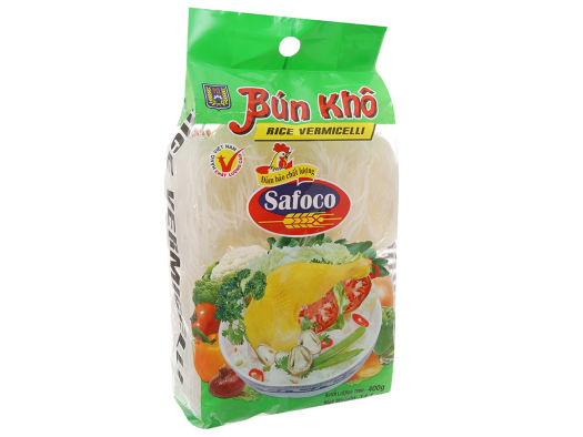 [Lốc 5 gói] Bún gạo khô Safoco gói 200g/ 400g