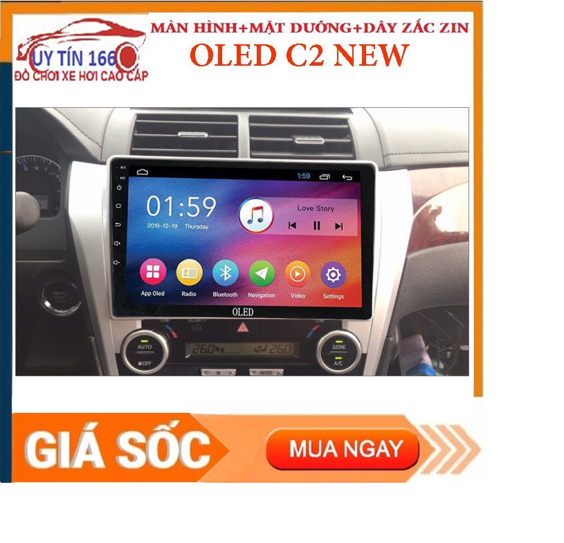 [Hỗ Trợ Lắp Đặt] Màn hình C2 android 10. lắp sim 4G RAM 2G ROM 32G cho xe TOYOTA CAMRY 20132014 IPS chống chói kính cường lực 2.5D tích hợp camera hành trình camera lùi màn hình ô tô lắp 10 icnh phụ kiện ô tô giá rẻ SHOP UY TÍN 166