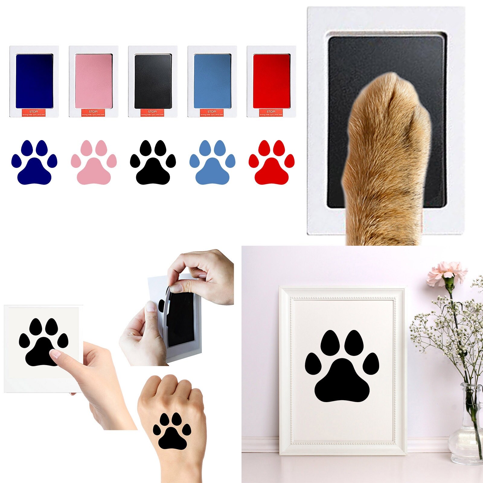 pet paw print kit ink