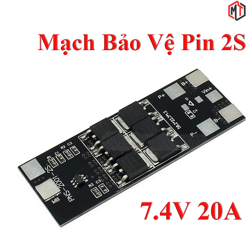 Mạch Sạc Bảo Vệ Pin Li-Ion 18650 - 2S 8.4V - dòng 20A  PNS-2001-2S