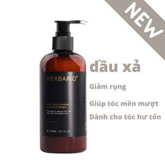 Dầu xả bồ kết và vỏ bưởi Herbario 300ml ngăn ngừa rụng tóc, phục hồi hư tổn và giúp tóc chắc khỏe tự nhiên