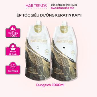 Thuốc duỗi tóc siêu dưỡng keratin KAMI-thuốc ép tóc phục hồi tại nhà và cho salon tóc (Size lớn)