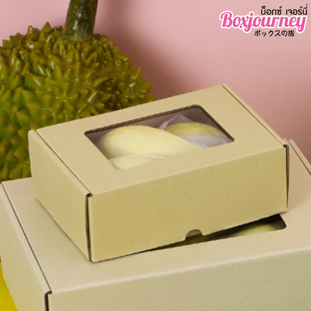 Boxjourney Premium Corrugated Cardboard Box 11 X 17 X 6 Cm With Window (50 item/pack) ราคา 450 บาท*ส่งฟรี