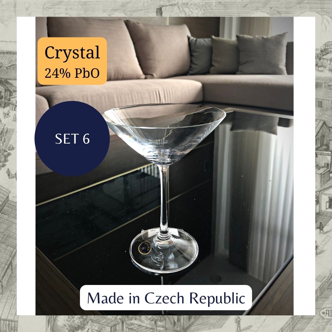 Set 6 ly uống martini pha lê ch séc 12999 190ml