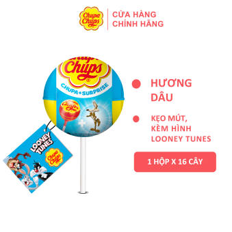 Kẹo mút Chupa Chups Surprises Looney tunes hương dâu