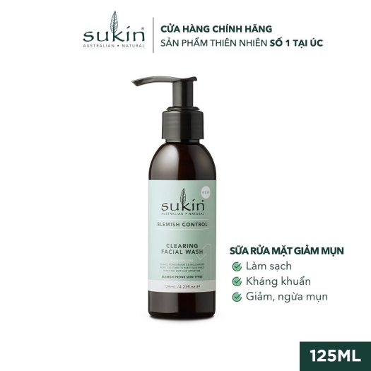 Bộ 3 sản phẩm giảm mụn Sukin
