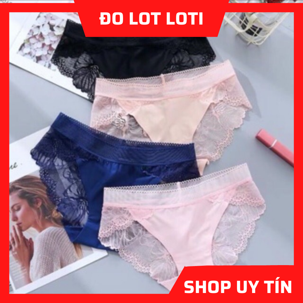 Quần Lót nữ, Quần chíp su ren điệu thoáng mát mềm mịn 8423 - Lotitilo