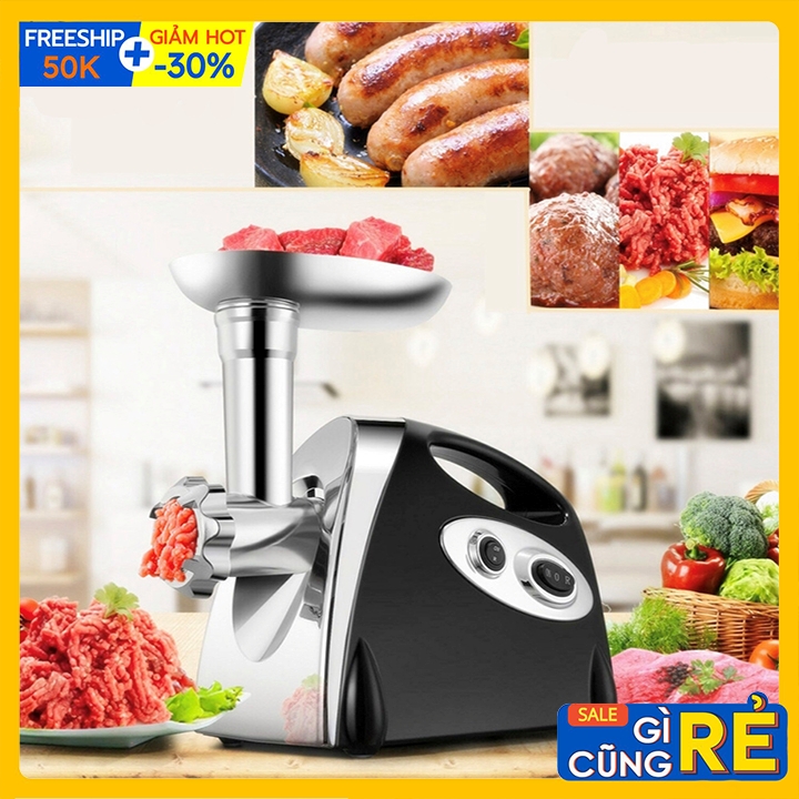 Máy nhồi xay thịt cá, máy đùn thịt làm lạp xưởng 2800W có đảo chiều