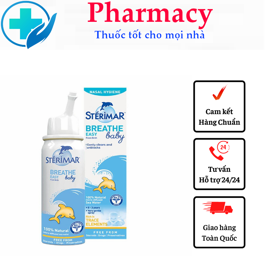 Xịt mũi nước muối biển stérimar - nose hygiene baby 50ml