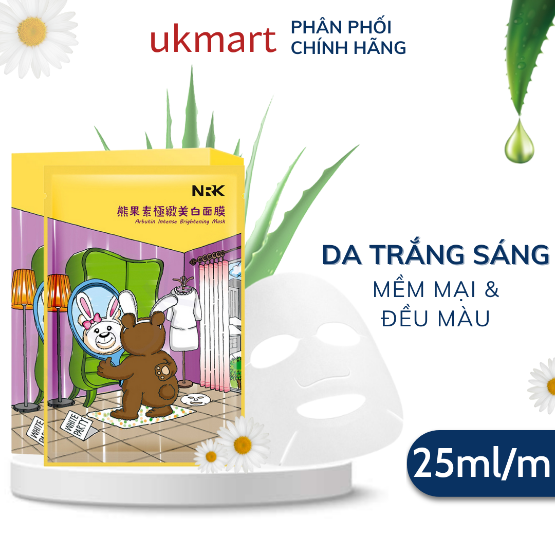 Mặt Nạ Arbutin Tăng Cường Trắng Sáng Da NRK Arbutin Intense Brightening Mask Hộp 10 miếng