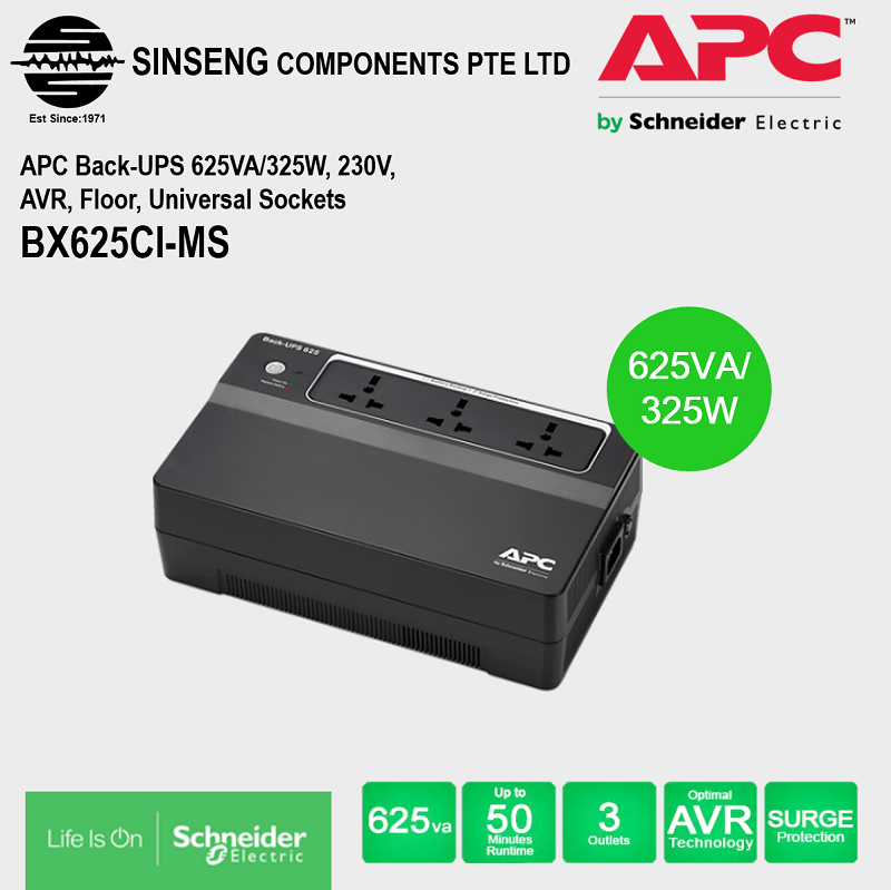 APC Back-UPS BX625CI-MS 625VA 325W AVR Floor UPS