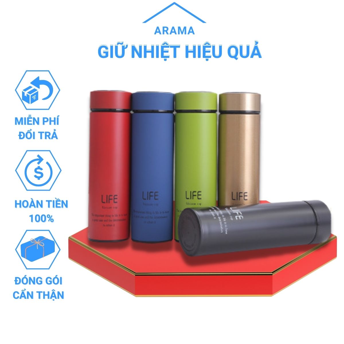Bình giữ nhiệt mini bình nước giữ nhiệt 500ml cực cute Arama Shop