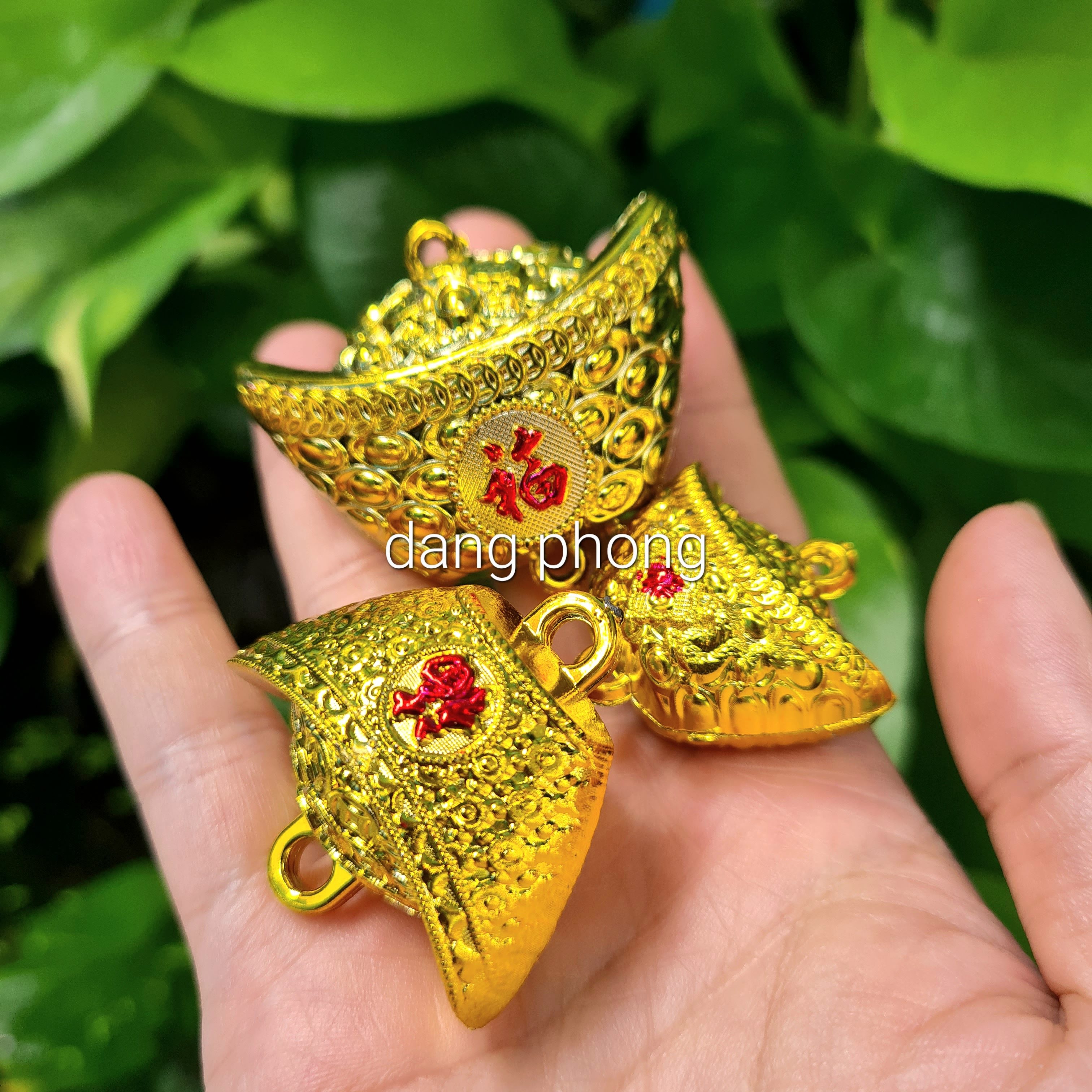 [HCM]Set 5 thỏi vàng trang trí tháp tỏi ông địa nhiều size