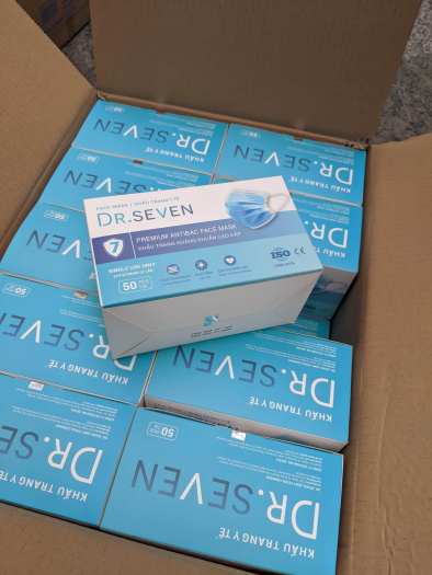 KHẨU TRANG Y TẾ 4 LỚP CAO CẤP DR.SEVEN 50C / HỘP NGĂN VI KHUẨN NGĂN BỤI