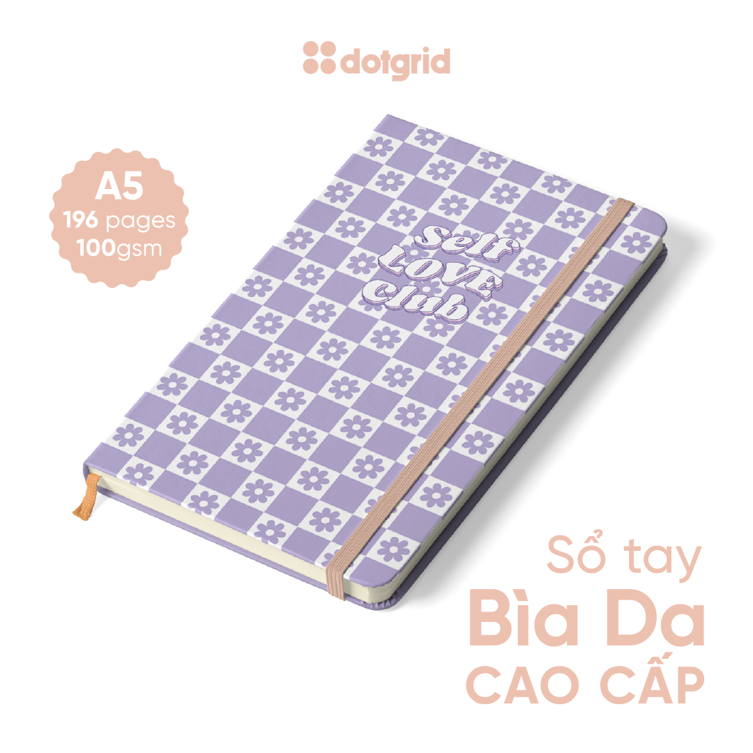 Sổ tay bujo hoạ tiết Caro Checkerboard 196 trang giấy 100GSM