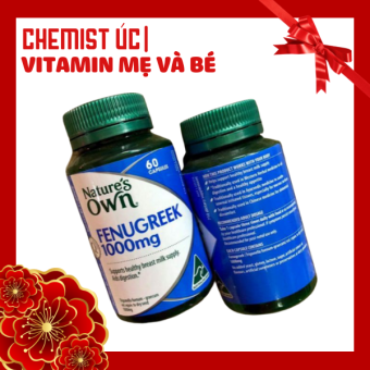 Viên Kích Sữa, lợi sữa Cỏ Cà Ri Natures Own Fenugreek 1000mg 60 viên- Úc