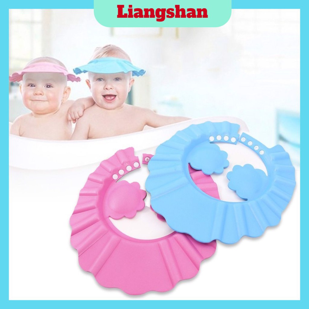 Mũ gội đầu/Mũ chắn nước có vành che tai cho bé