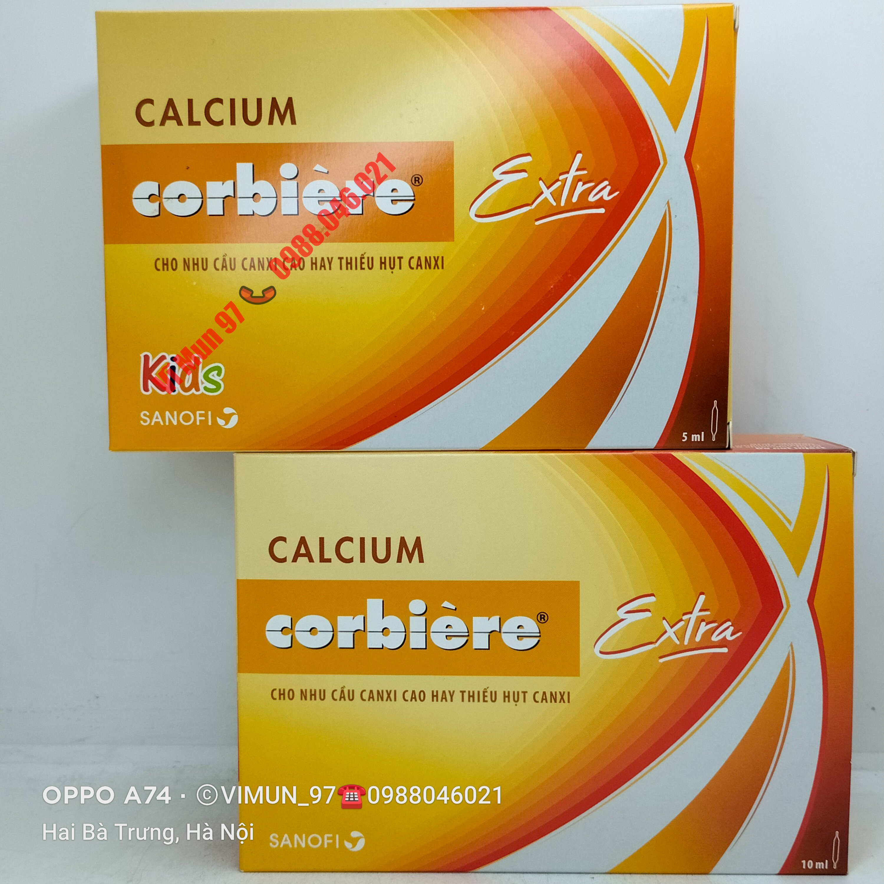 CALCIUM corbiere Extra hộp 30 ống - Bổ sung canxi trong hỗ trợ phòng ngừa loãng xương