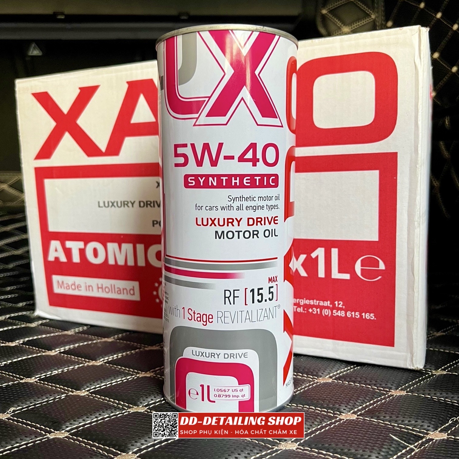 Xado atomic oil 5w40 luxury drive rf15.5 dầu nhớt xe tay ga, ô tô - nơi sản xuất hà lan