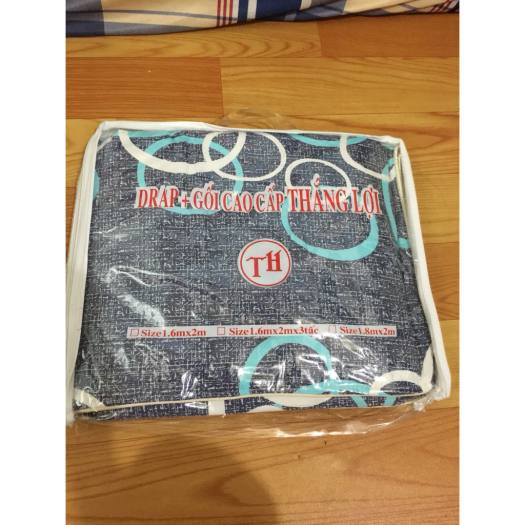bộ drap ga giường coton 1m4