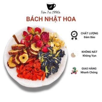 Trà bách nhật hoa đậu biếc, trà thảo mộc giảm cân, đẹp da (hoa nhài, hoa hồng, táo đỏ, kỷ tử) - Tiệm trà 1990s