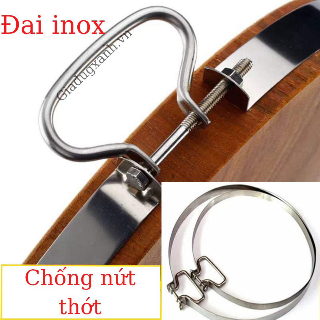 Đai inox chống nứt thớt nghiến tay cầm thớt không rỉ siêu bền