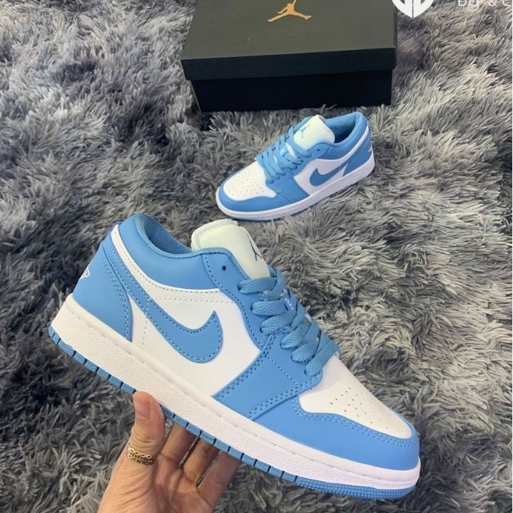 Giày sneaker jd 1 cổ thấp xanh dương , giày thể thao jodan jd 1 low 2021