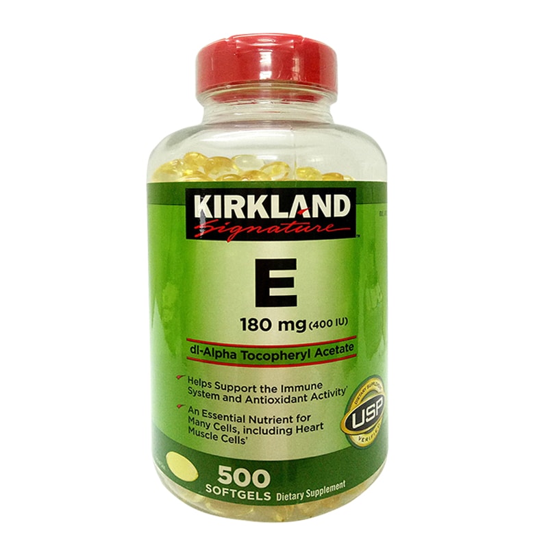 Date 6/2027 viên uống bổ sung vitamin e kirkland 400 iu 500 viên
