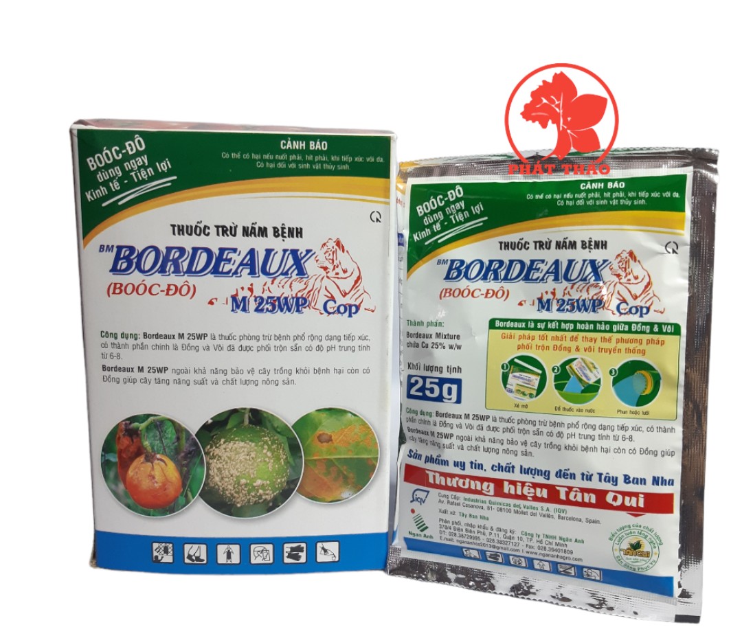 Thuốc trừ nấm bệnh bordeaux m 25wp