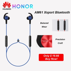 ภาพหน้าปกสินค้าHUAWEI HONOR AM61หูฟัง Xsport ชุดหูฟังไร้สายออกแบบแม่เหล็กด้วย IP55เสียงเบสกันน้ำบลูทูธ4.1สำหรับ Huawei P30 ที่เกี่ยวข้อง