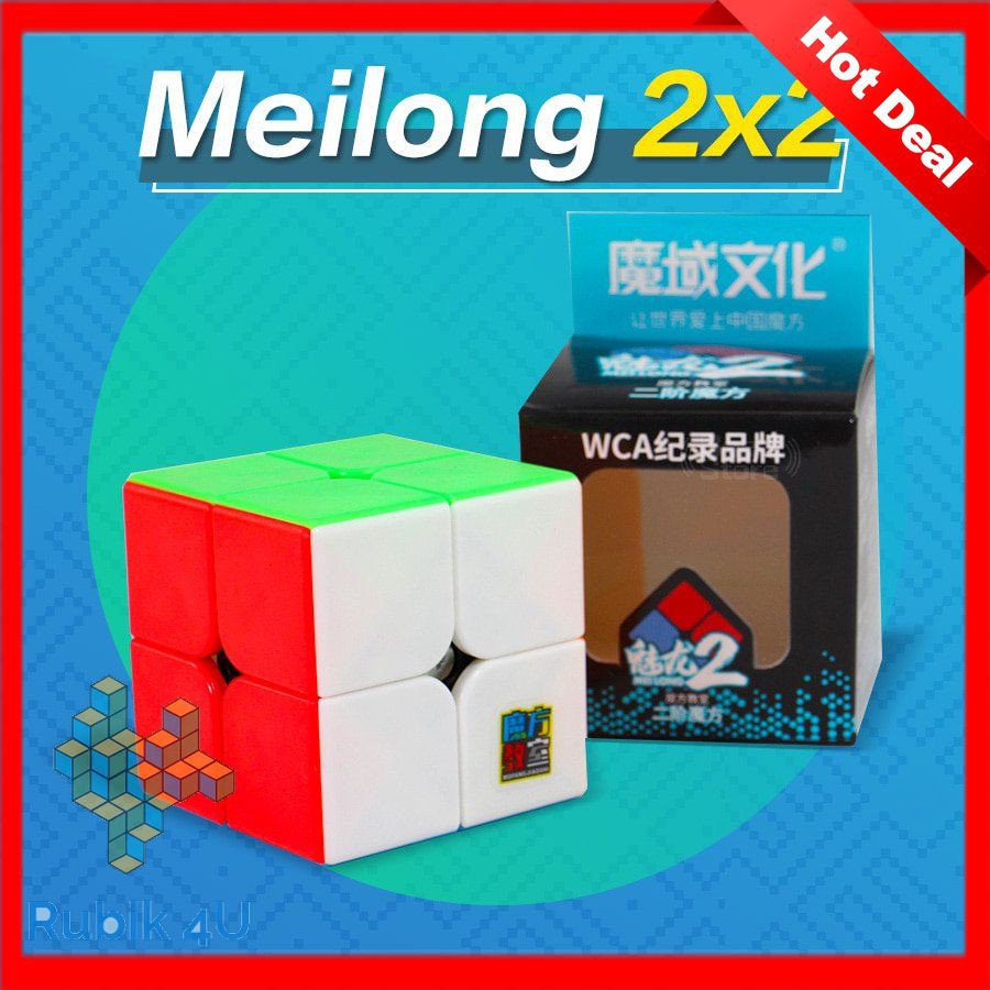 [HCM]Rubik 2x2 Stickerless MoYu MeiLong MFJS Rubic 2 Tầng 2x2x2 Đồ Chơi Trí Tuệ