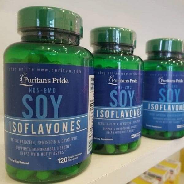 [HCM]Tinh chất mầm đậu nành (tương)làm đẹp và bổ sung estrogen nội tiết nữ Puritans Pride Soy Isoflavones 120 viên 750mg