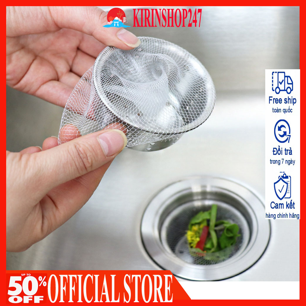 Set 100 túi lưới lọc rác cho bồn rửa bát