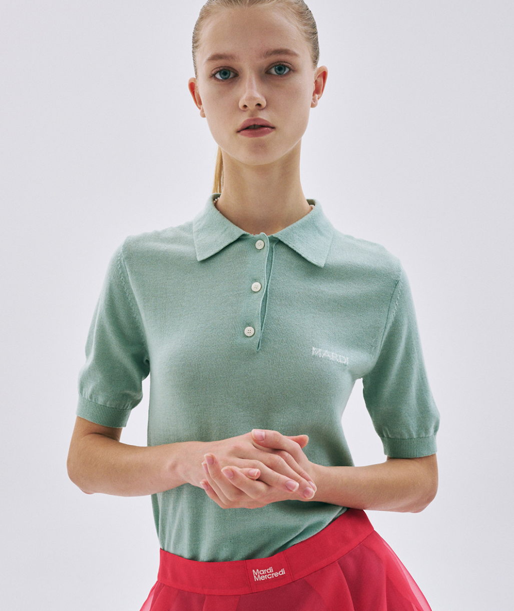 CHEMISE SLIM EN TRICOT MARDI MERCREDI PIQUET (Nouveauté 2025)